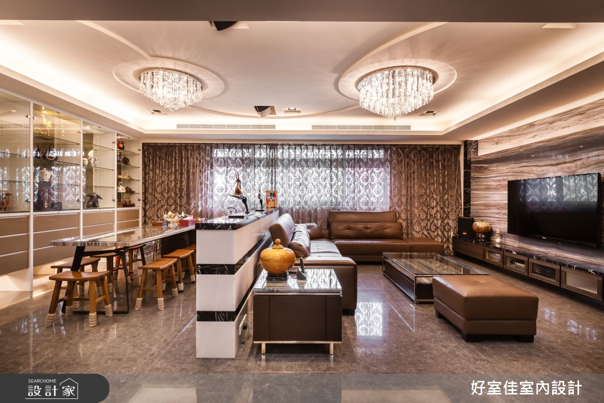 85坪新成屋(5年以下)＿新古典客廳餐廳案例圖片＿好室佳室內設計＿好室佳_金碧奢華感巧思美宅之2