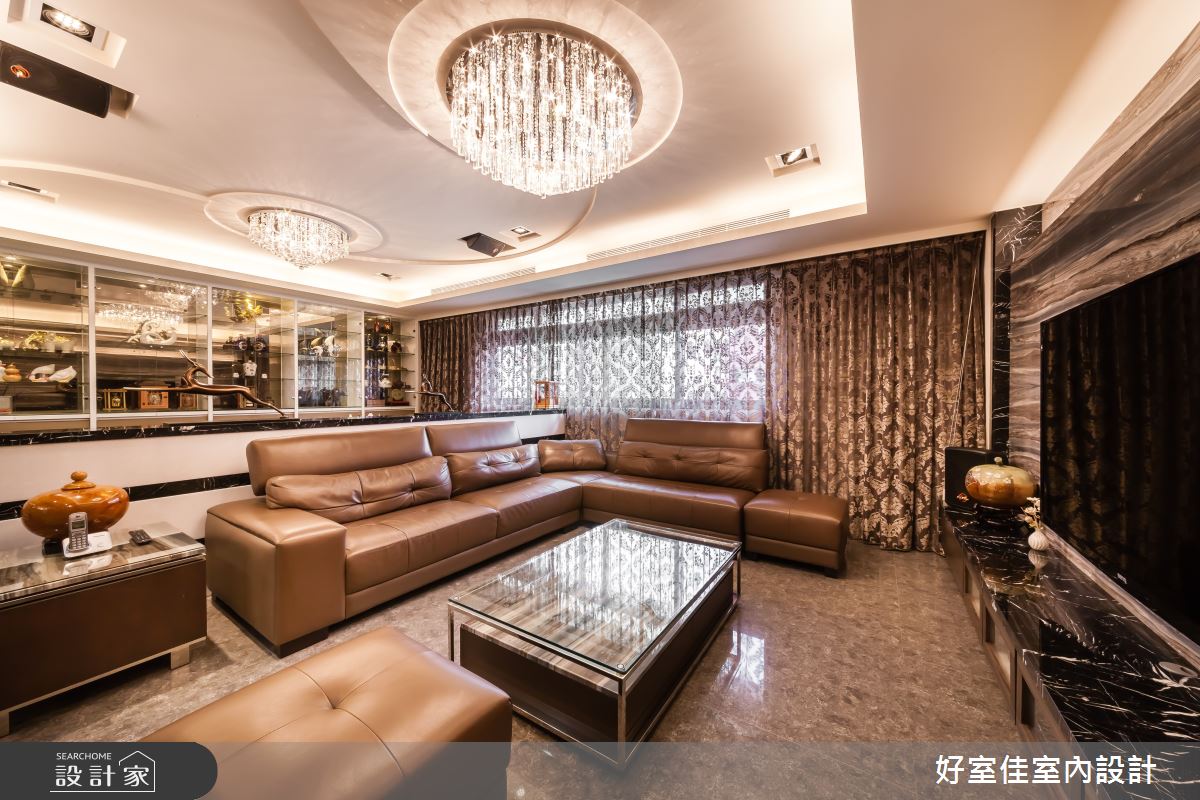 85坪新成屋(5年以下)＿新古典客廳案例圖片＿好室佳室內設計＿好室佳_金碧奢華感巧思美宅之3