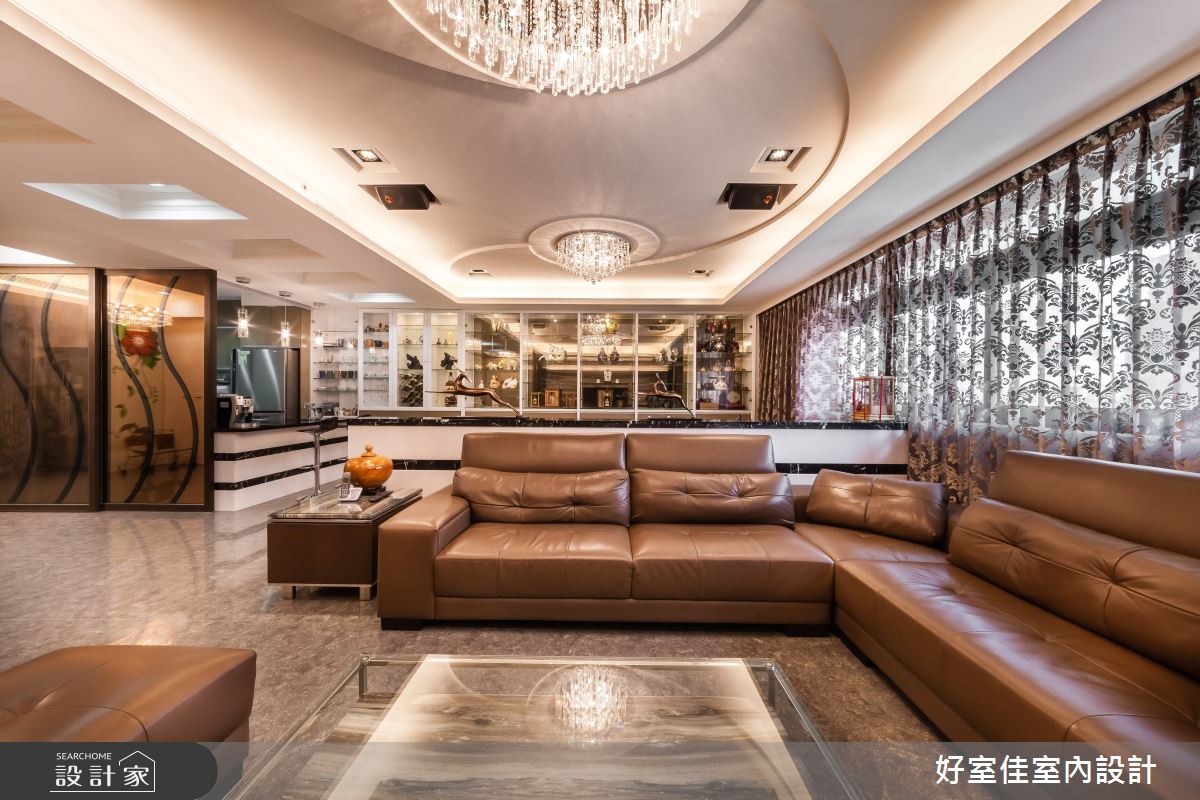 85坪新成屋(5年以下)＿新古典客廳案例圖片＿好室佳室內設計＿好室佳_金碧奢華感巧思美宅之5