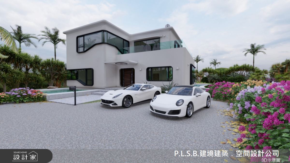 150坪新成屋(5年以下)＿現代風庭院案例圖片＿建境建築.空間設計公司＿建境_01之2