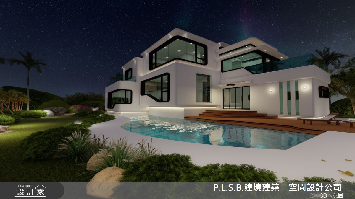 150坪新成屋(5年以下)＿現代風庭院案例圖片＿建境建築.空間設計公司＿建境_01之8