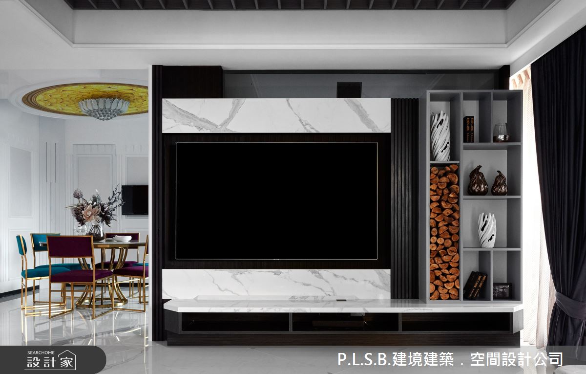 80坪新成屋(5年以下)＿美式風客廳案例圖片＿建境建築.空間設計公司＿建境_03之5