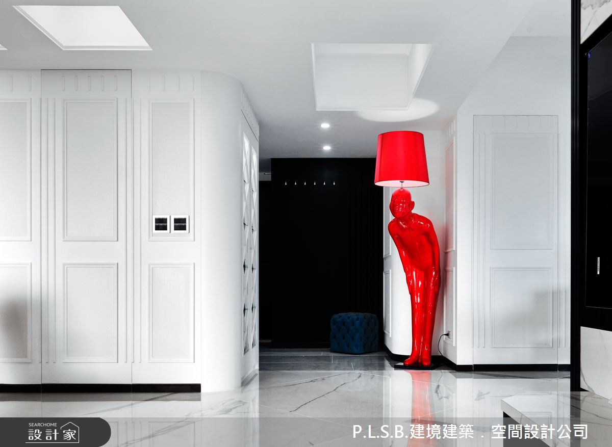 80坪新成屋(5年以下)＿美式風玄關案例圖片＿建境建築.空間設計公司＿建境_03之3