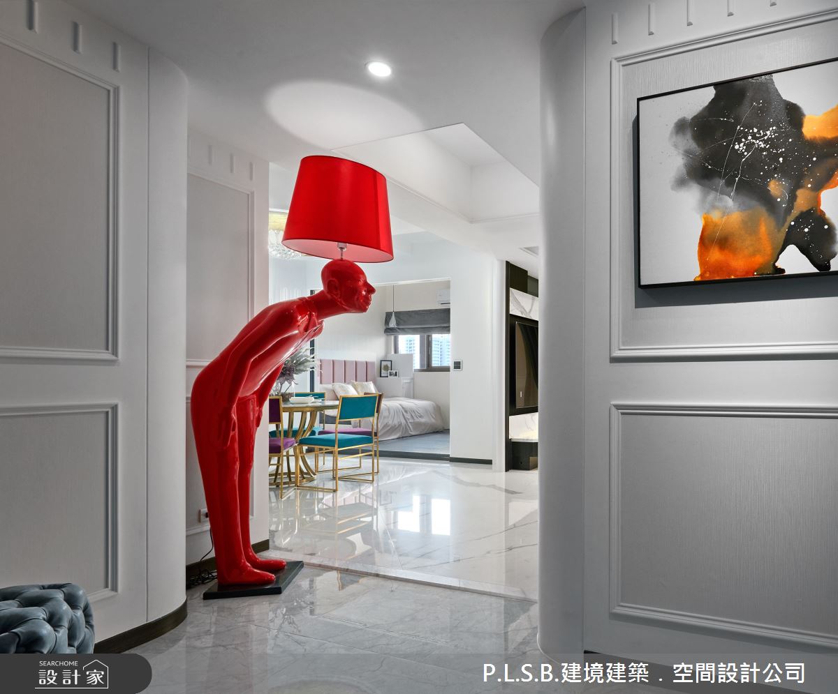 80坪新成屋(5年以下)＿美式風玄關案例圖片＿建境建築.空間設計公司＿建境_03之4