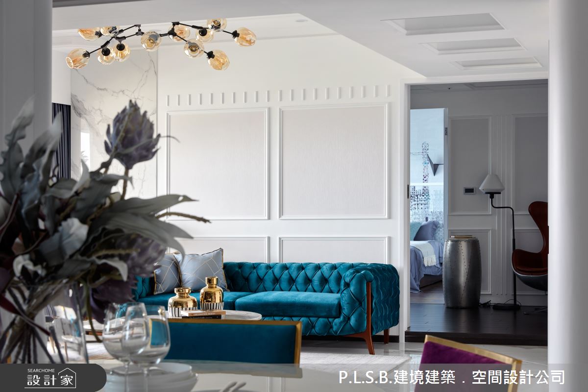 80坪新成屋(5年以下)＿美式風客廳案例圖片＿建境建築.空間設計公司＿建境_03之10