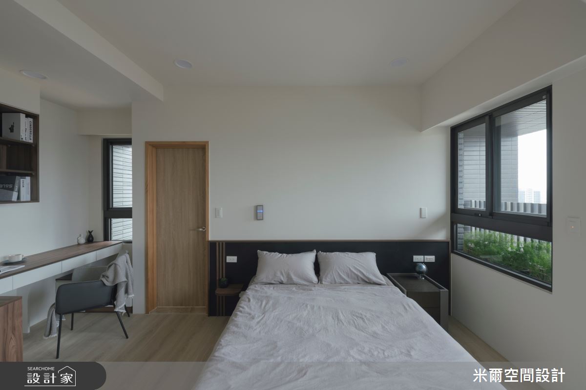 25坪新成屋(5年以下)＿現代風臥室案例圖片＿米爾空間設計＿米爾_線岱映像_新竹竹北之17