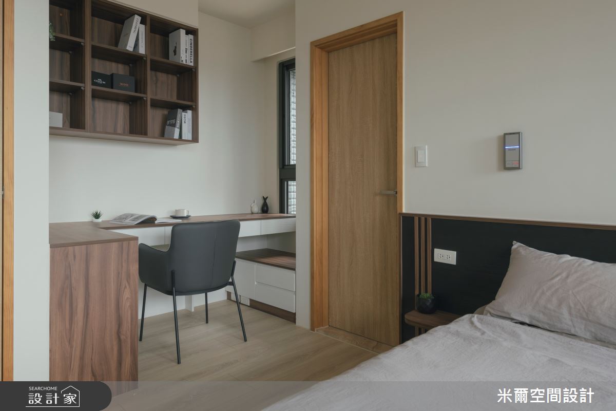 25坪新成屋(5年以下)＿現代風臥室案例圖片＿米爾空間設計＿米爾_線岱映像_新竹竹北之23