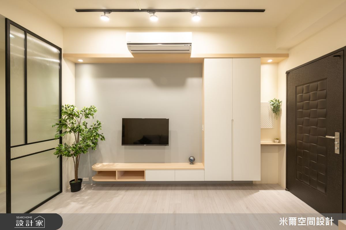 60坪新成屋(5年以下)＿北歐風玄關客廳案例圖片＿米爾空間設計＿米爾_藍帶灰調_彰化溪湖之1