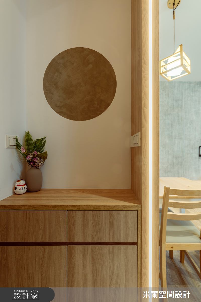 20坪新成屋(5年以下)＿日式風玄關案例圖片＿米爾空間設計＿米爾_清昕日感_台南北區之4