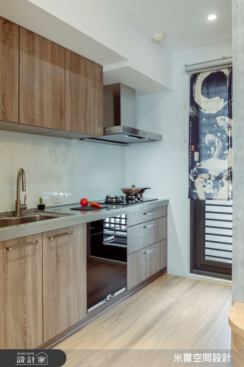 20坪新成屋(5年以下)＿日式風廚房案例圖片＿米爾空間設計＿米爾_清昕日感_台南北區之26