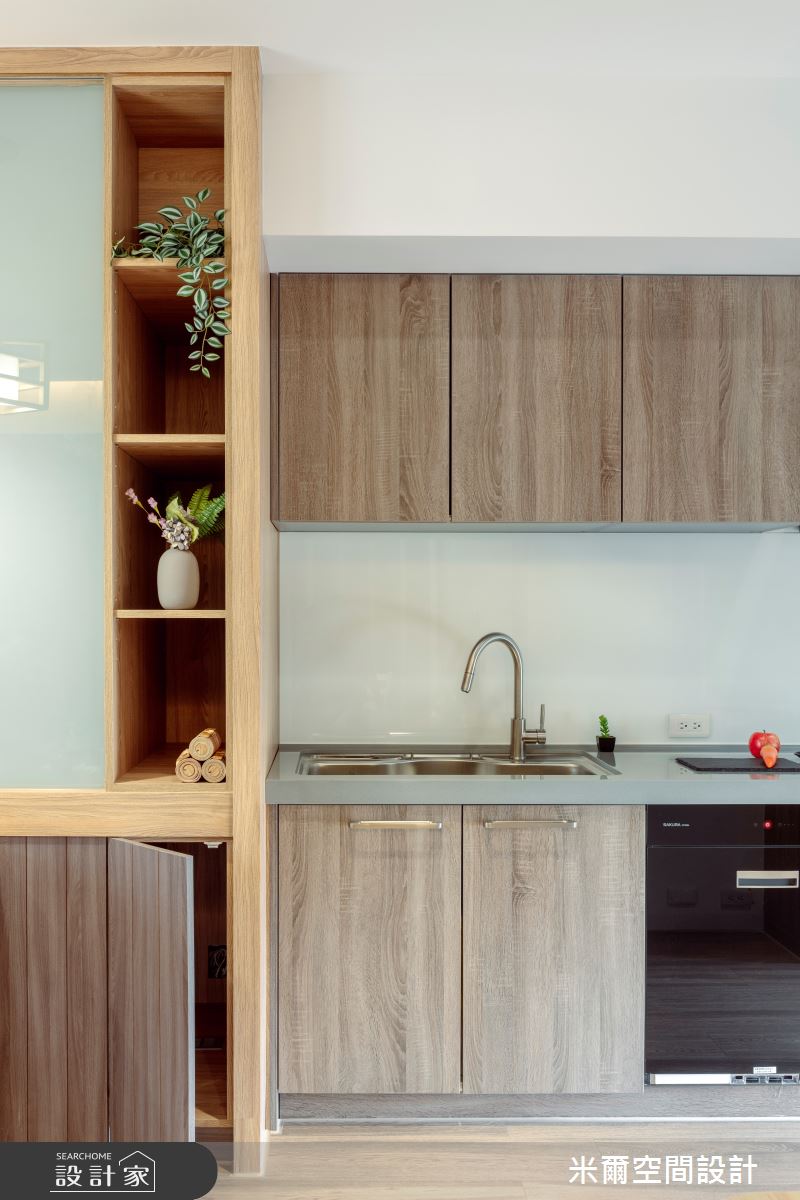 20坪新成屋(5年以下)＿日式風廚房案例圖片＿米爾空間設計＿米爾_清昕日感_台南北區之25