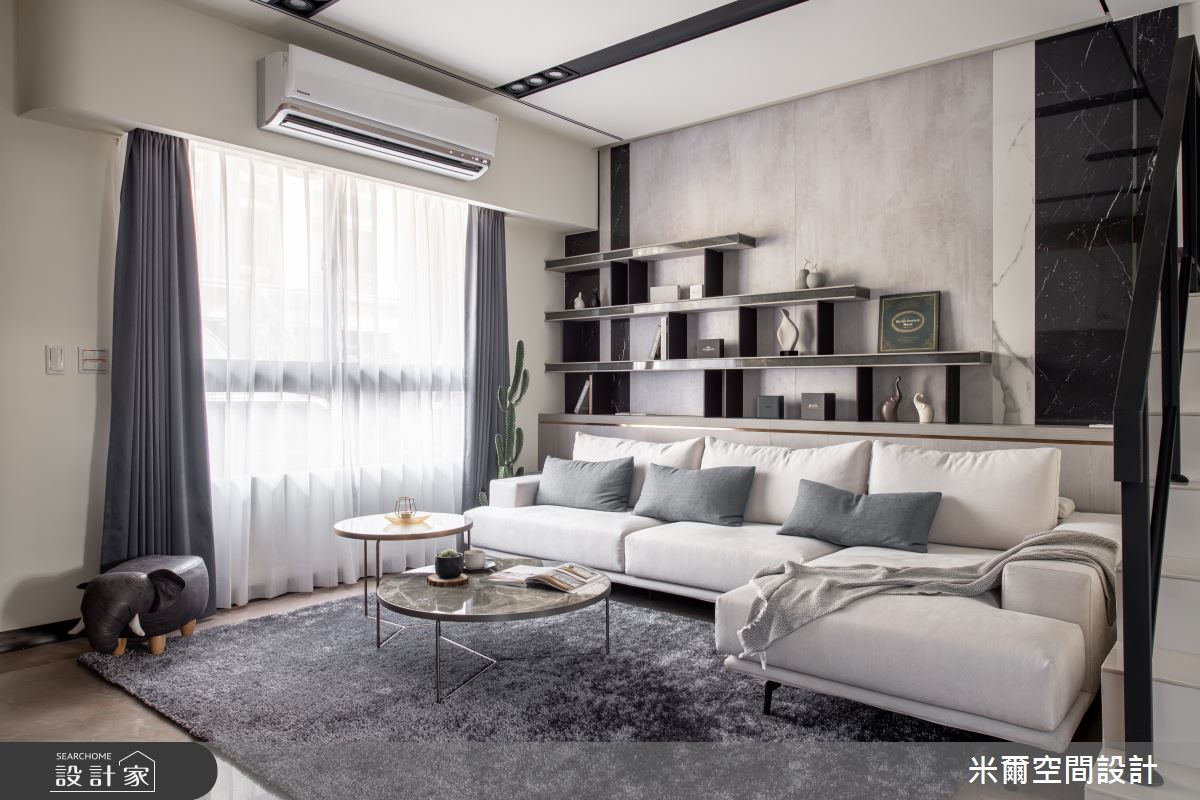 60坪新成屋(5年以下)＿現代風客廳案例圖片＿米爾空間設計＿米爾_交織心玄_台中龍井之4