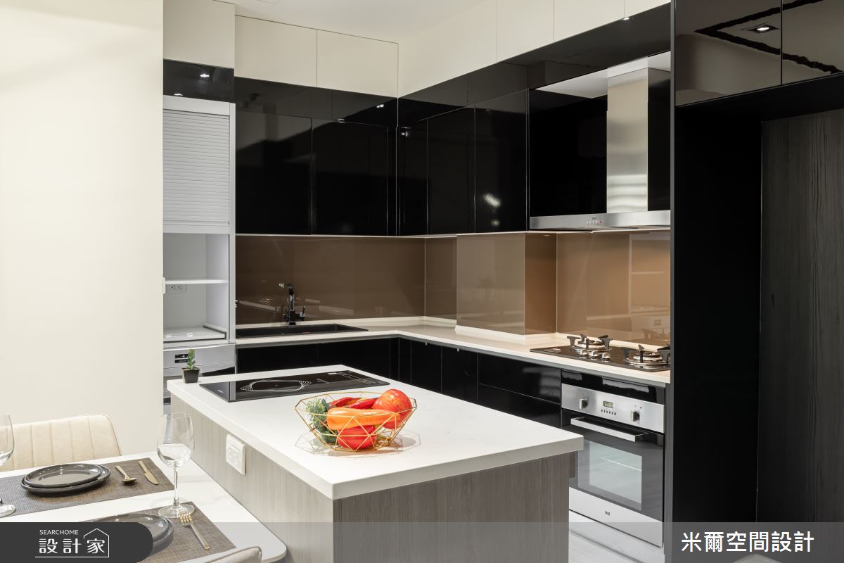 60坪新成屋(5年以下)＿現代風餐廳廚房中島案例圖片＿米爾空間設計＿米爾_交織心玄_台中龍井之22