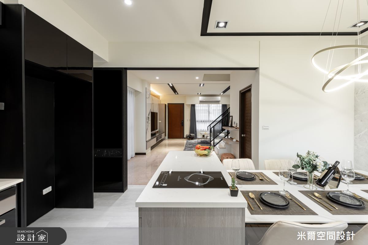 60坪新成屋(5年以下)＿現代風餐廳中島案例圖片＿米爾空間設計＿米爾_交織心玄_台中龍井之27