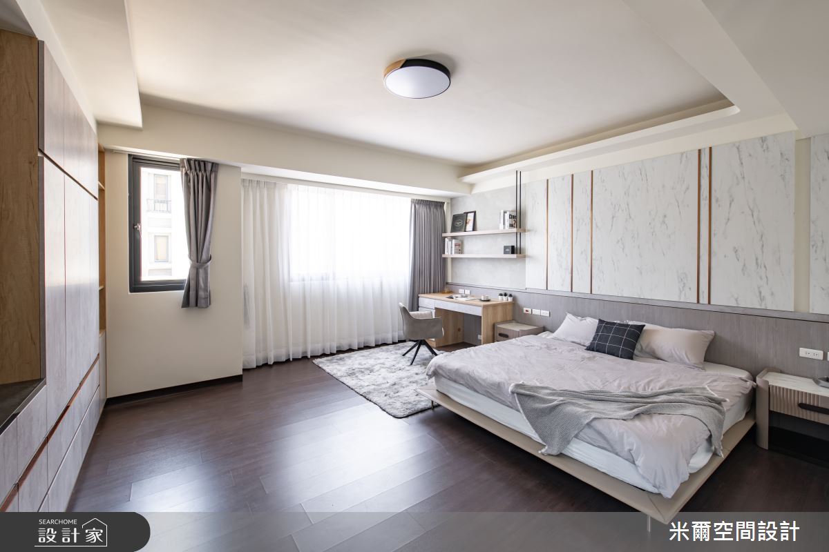 60坪新成屋(5年以下)＿現代風臥室案例圖片＿米爾空間設計＿米爾_交織心玄_台中龍井之33