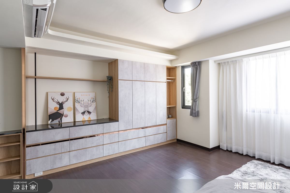 60坪新成屋(5年以下)＿現代風臥室案例圖片＿米爾空間設計＿米爾_交織心玄_台中龍井之32