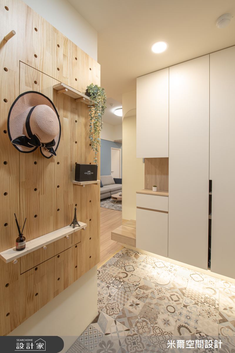 25坪新成屋(5年以下)＿北歐風玄關案例圖片＿米爾空間設計＿米爾_莫蘭繽紛_台中烏日之2