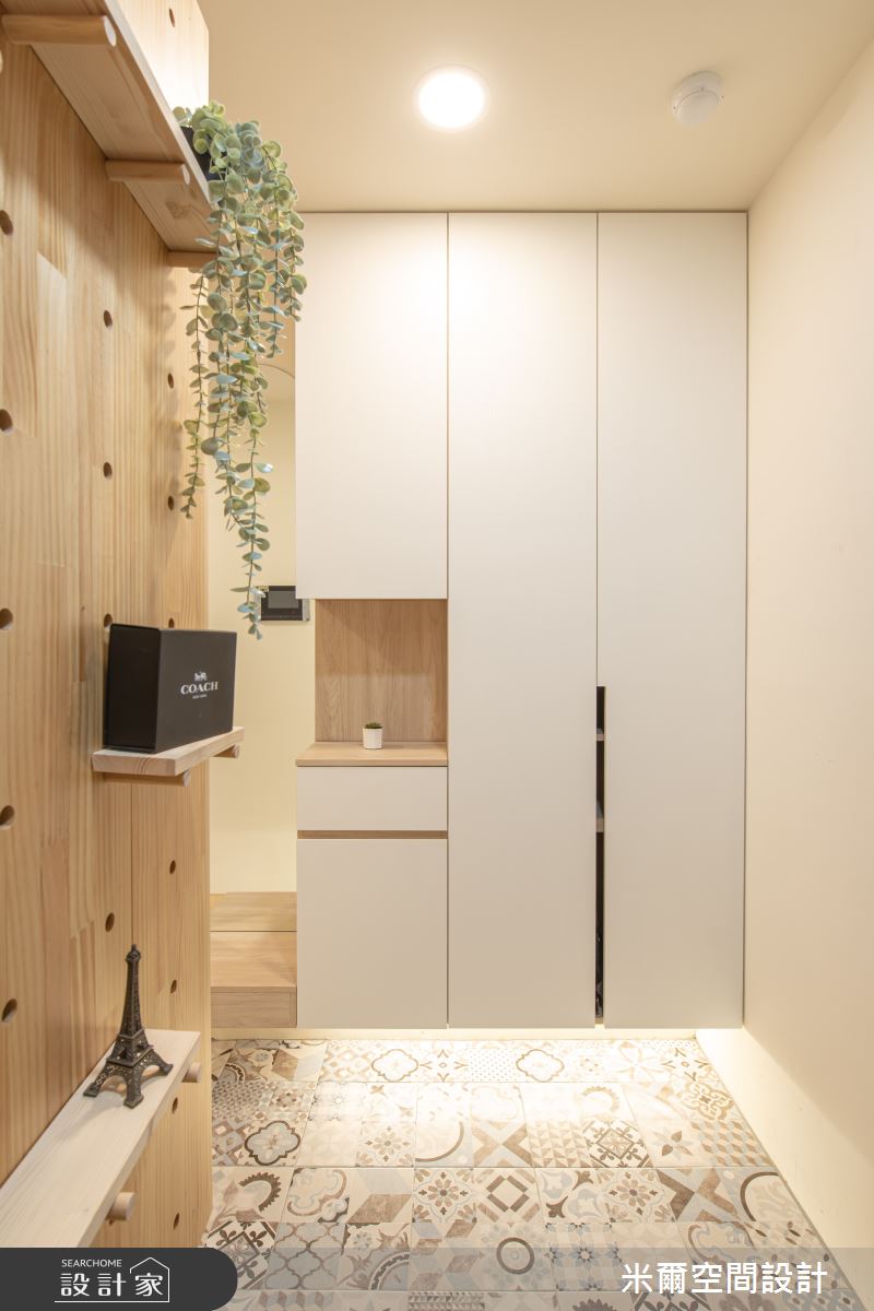 25坪新成屋(5年以下)＿北歐風玄關案例圖片＿米爾空間設計＿米爾_莫蘭繽紛_台中烏日之3