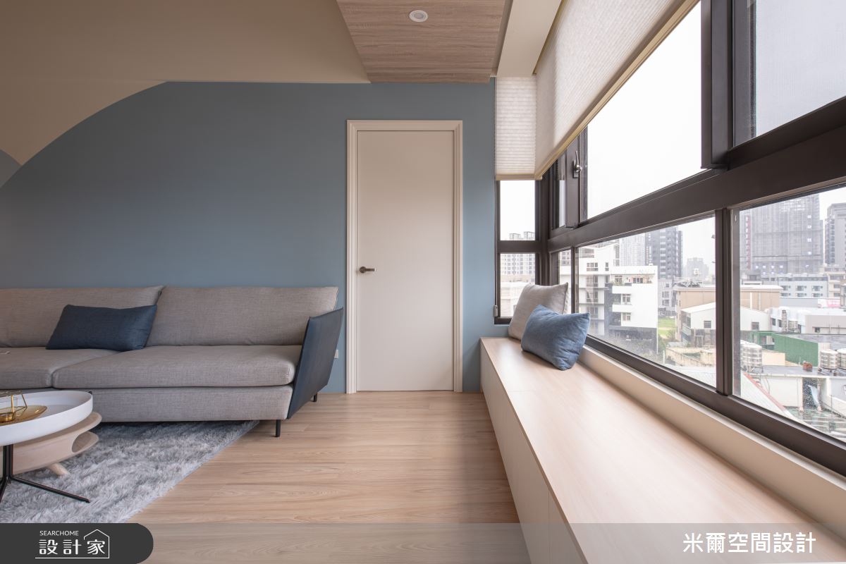 25坪新成屋(5年以下)＿北歐風客廳臥榻案例圖片＿米爾空間設計＿米爾_莫蘭繽紛_台中烏日之5