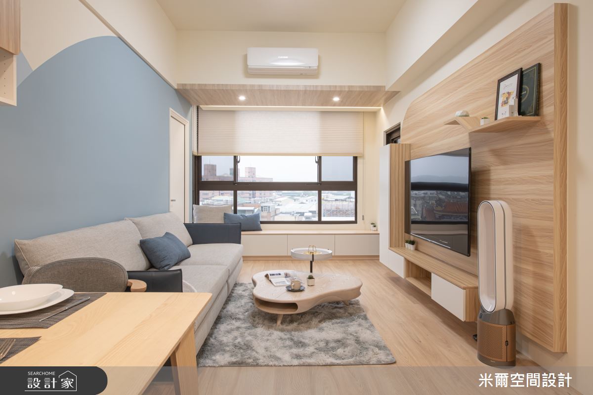 25坪新成屋(5年以下)＿北歐風客廳餐廳臥榻案例圖片＿米爾空間設計＿米爾_莫蘭繽紛_台中烏日之7