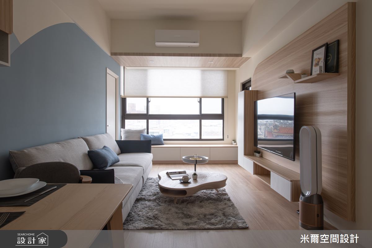 25坪新成屋(5年以下)＿北歐風客廳餐廳臥榻案例圖片＿米爾空間設計＿米爾_莫蘭繽紛_台中烏日之6