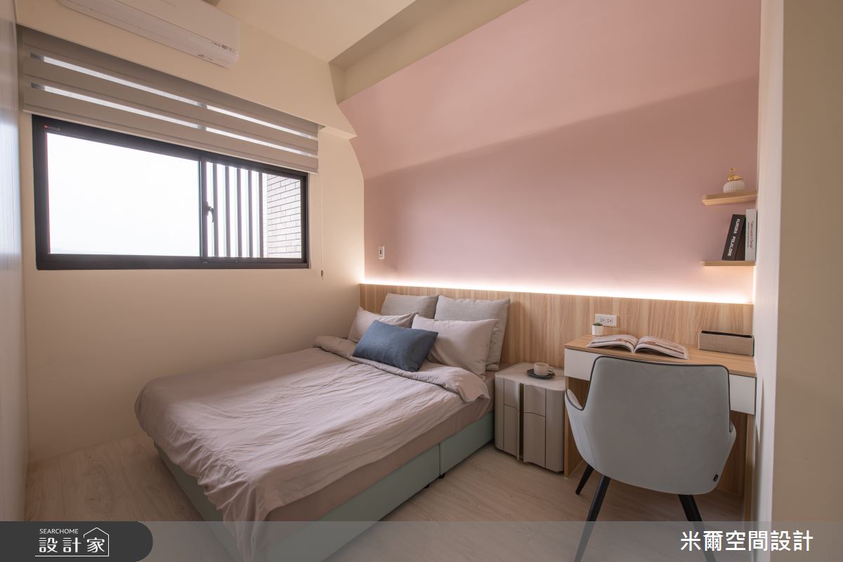 25坪新成屋(5年以下)＿北歐風臥室案例圖片＿米爾空間設計＿米爾_莫蘭繽紛_台中烏日之21