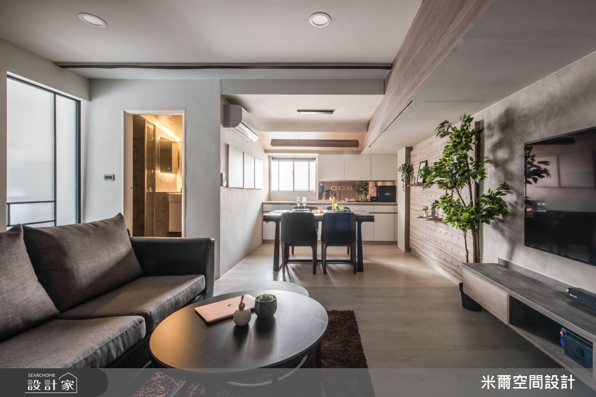 25坪中古屋(5~15年)＿北歐風客廳餐廳案例圖片＿米爾空間設計＿米爾_自然叢生_新竹北區之18