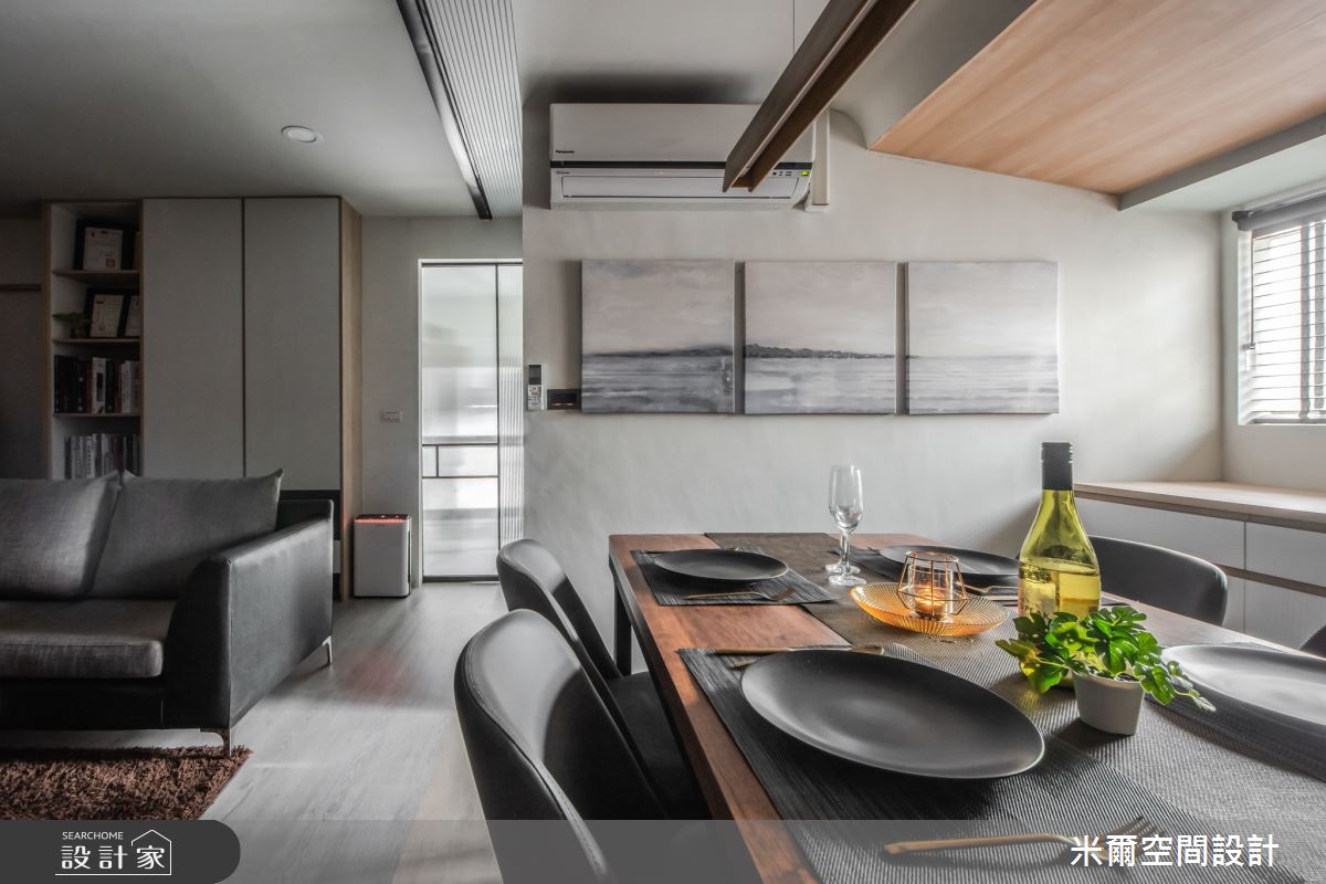 25坪中古屋(5~15年)＿北歐風客廳餐廳案例圖片＿米爾空間設計＿米爾_自然叢生_新竹北區之5
