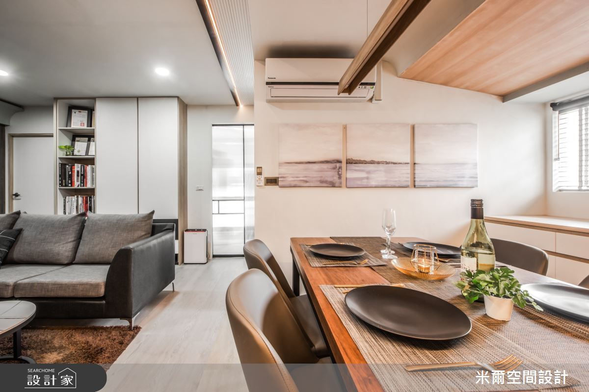 25坪中古屋(5~15年)＿北歐風客廳餐廳案例圖片＿米爾空間設計＿米爾_自然叢生_新竹北區之17
