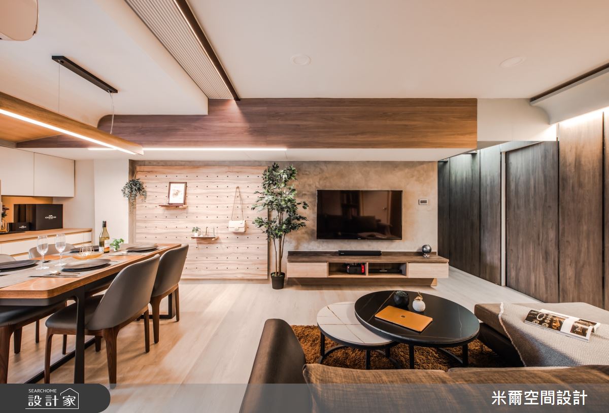 25坪中古屋(5~15年)＿北歐風客廳餐廳案例圖片＿米爾空間設計＿米爾_自然叢生_新竹北區之15