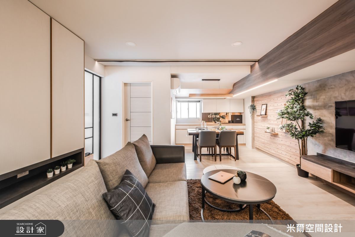 25坪中古屋(5~15年)＿北歐風客廳餐廳案例圖片＿米爾空間設計＿米爾_自然叢生_新竹北區之12