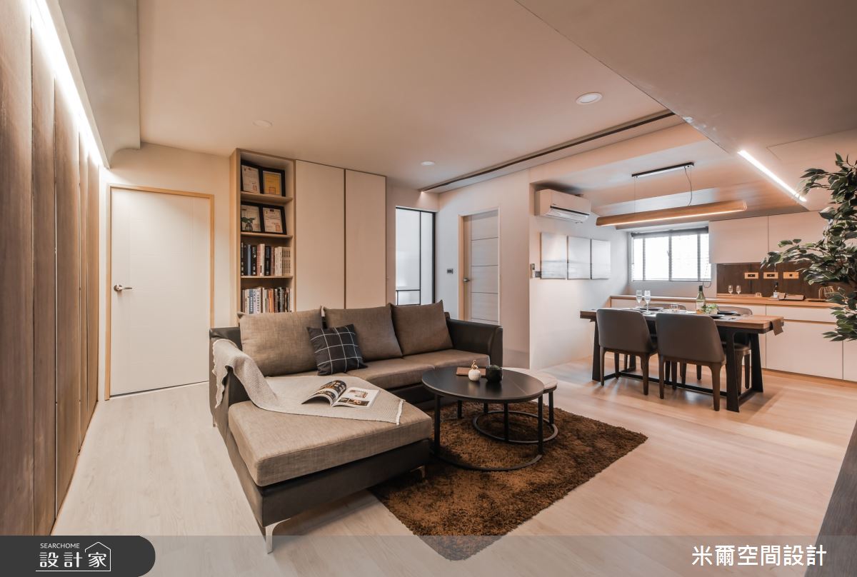 25坪中古屋(5~15年)＿北歐風客廳餐廳案例圖片＿米爾空間設計＿米爾_自然叢生_新竹北區之16