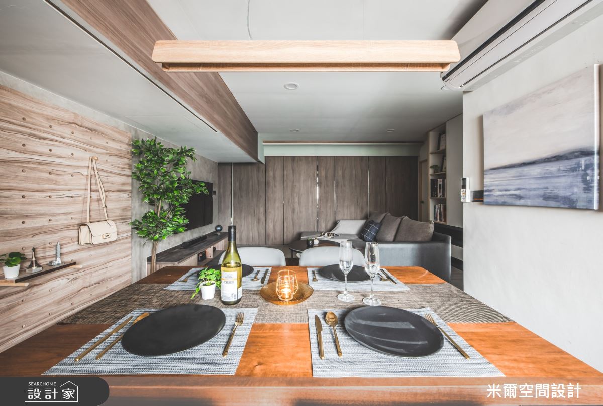 25坪中古屋(5~15年)＿北歐風客廳餐廳案例圖片＿米爾空間設計＿米爾_自然叢生_新竹北區之25