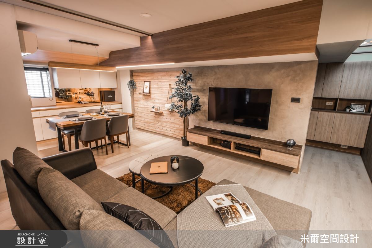 25坪中古屋(5~15年)＿北歐風客廳餐廳案例圖片＿米爾空間設計＿米爾_自然叢生_新竹北區之14