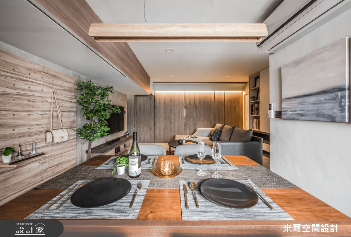 25坪中古屋(5~15年)＿北歐風客廳餐廳案例圖片＿米爾空間設計＿米爾_自然叢生_新竹北區之24