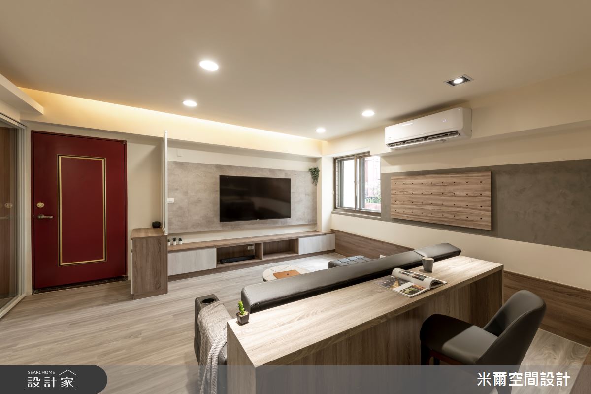 25坪中古屋(5~15年)＿北歐風玄關客廳書房案例圖片＿米爾空間設計＿米爾_簡約烙印_桃園楊梅之1