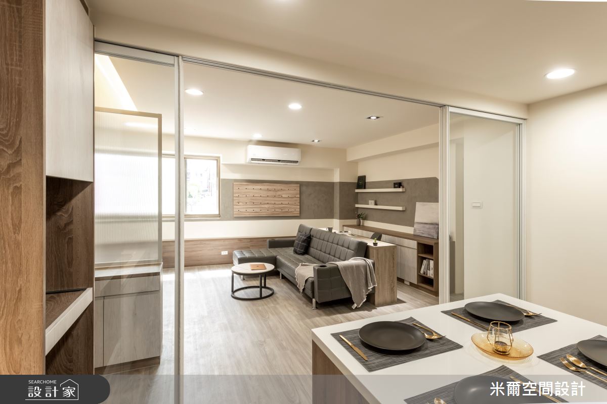 25坪中古屋(5~15年)＿北歐風客廳書房中島案例圖片＿米爾空間設計＿米爾_簡約烙印_桃園楊梅之17