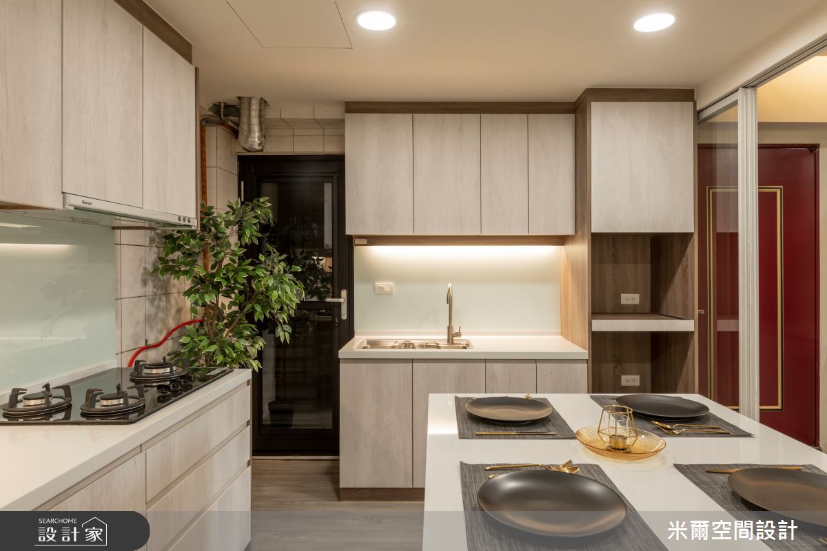 25坪中古屋(5~15年)＿北歐風廚房中島案例圖片＿米爾空間設計＿米爾_簡約烙印_桃園楊梅之24