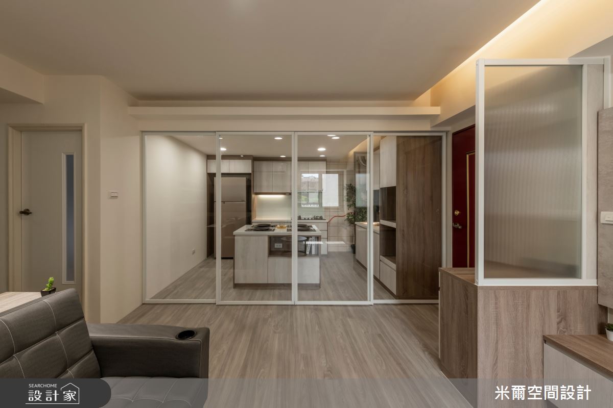 25坪中古屋(5~15年)＿北歐風客廳中島案例圖片＿米爾空間設計＿米爾_簡約烙印_桃園楊梅之19