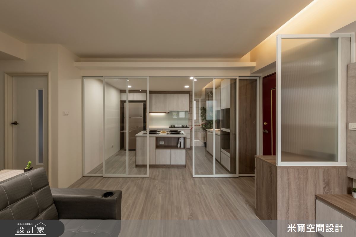 25坪中古屋(5~15年)＿北歐風客廳中島案例圖片＿米爾空間設計＿米爾_簡約烙印_桃園楊梅之20
