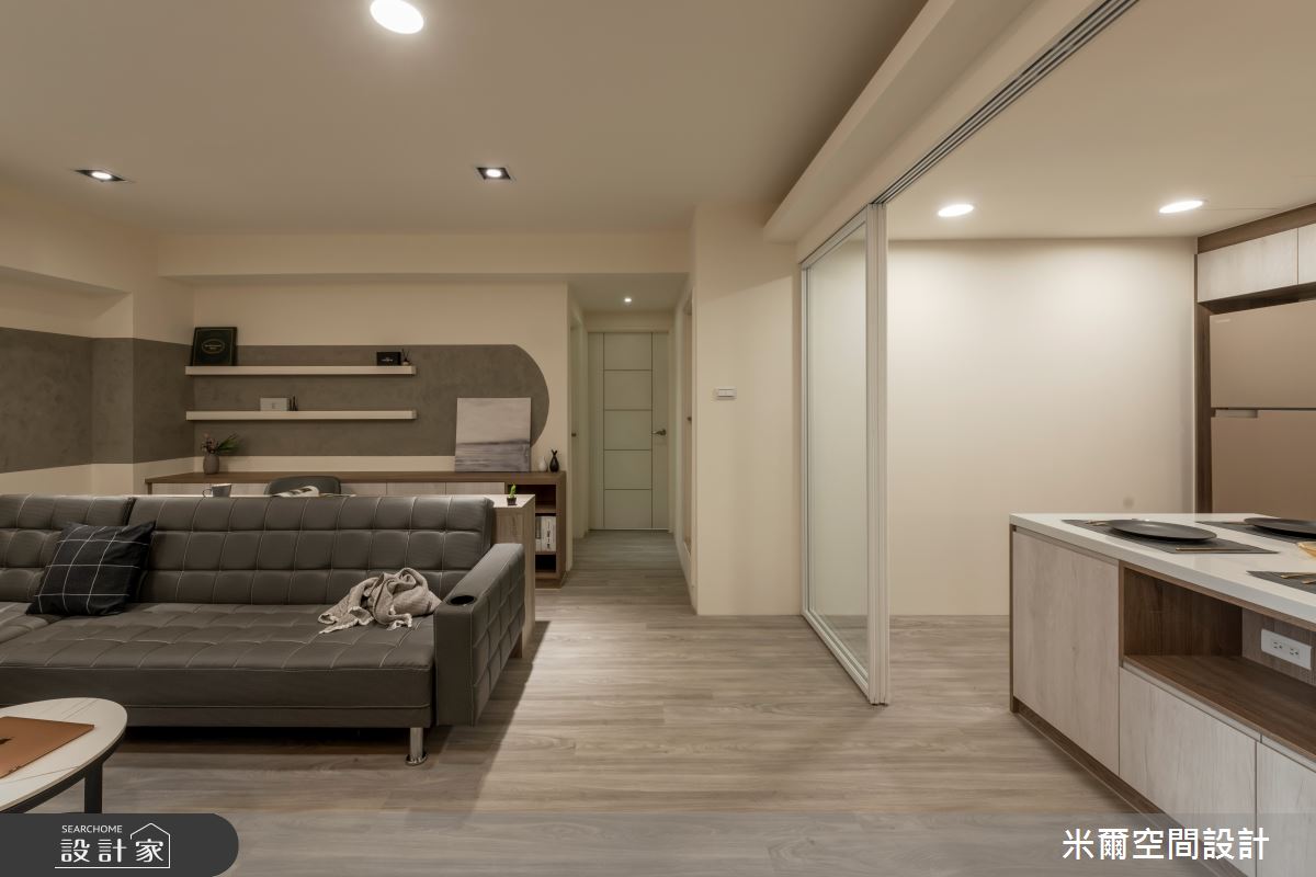 25坪中古屋(5~15年)＿北歐風客廳中島案例圖片＿米爾空間設計＿米爾_簡約烙印_桃園楊梅之16