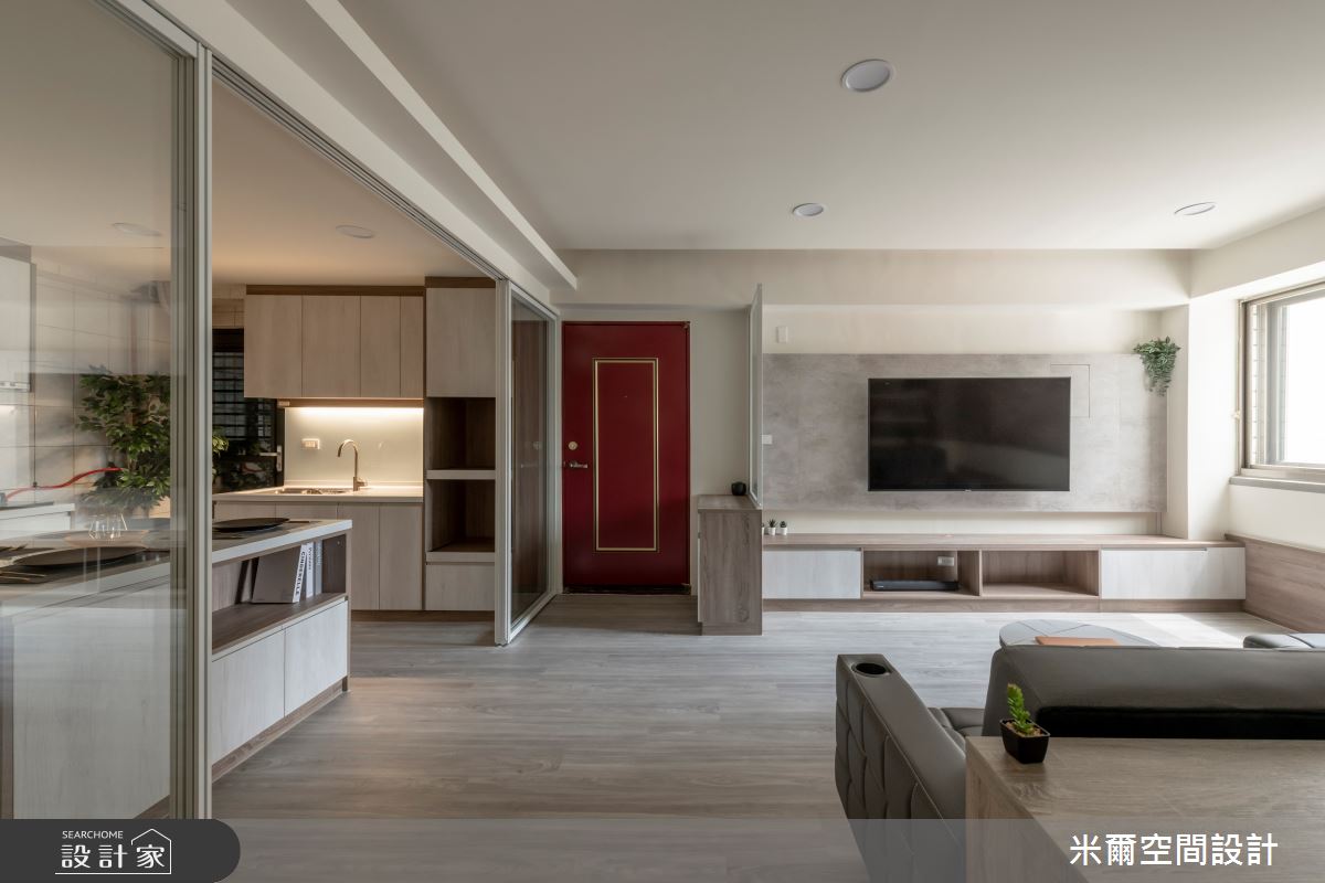 25坪中古屋(5~15年)＿北歐風客廳中島案例圖片＿米爾空間設計＿米爾_簡約烙印_桃園楊梅之6