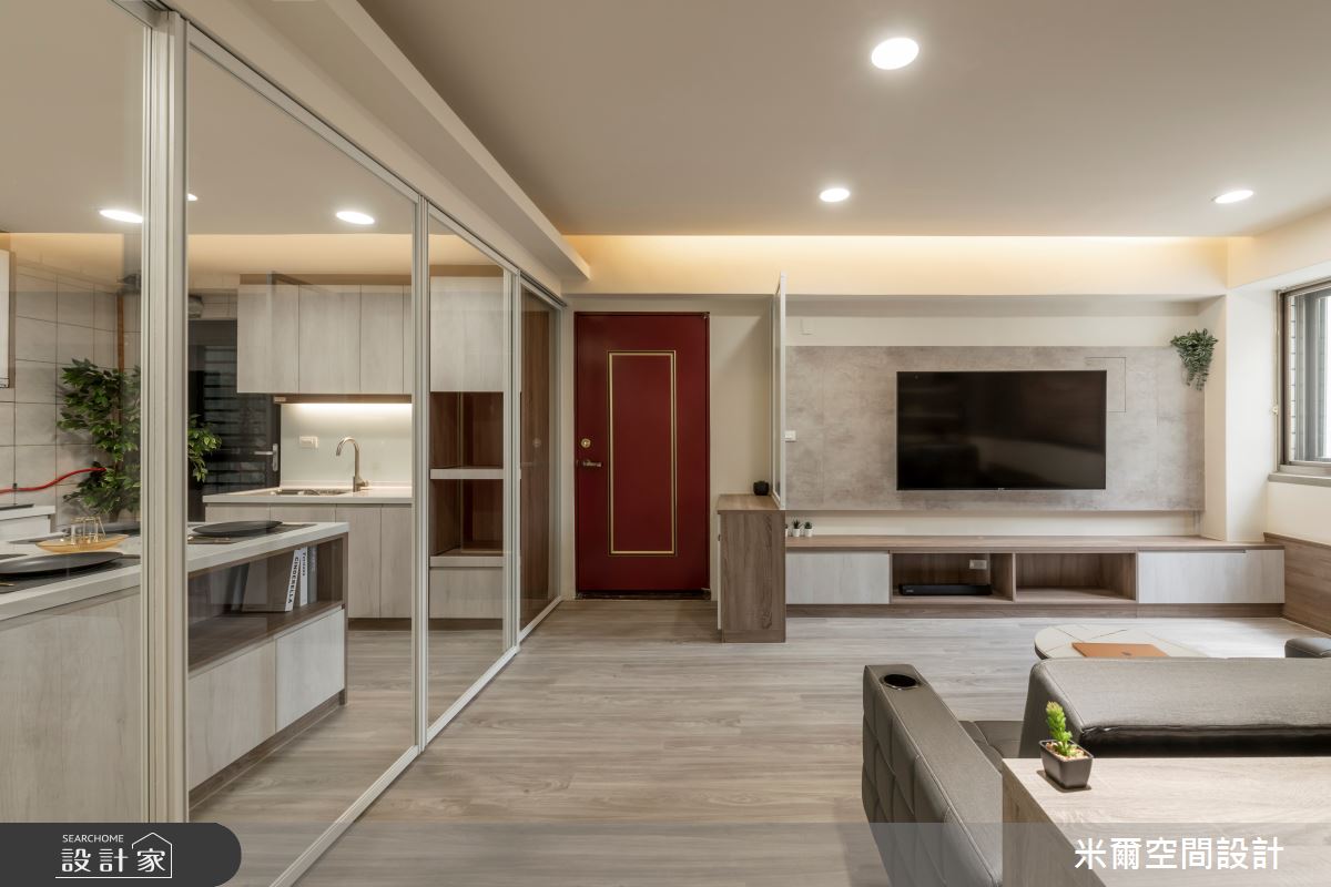 25坪中古屋(5~15年)＿北歐風客廳中島案例圖片＿米爾空間設計＿米爾_簡約烙印_桃園楊梅之3