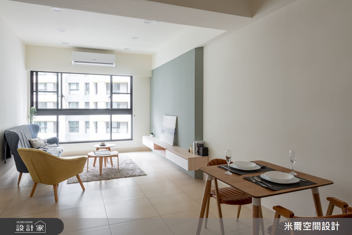 25坪新成屋(5年以下)＿北歐風客廳餐廳案例圖片＿米爾空間設計＿米爾_清美新穎_新竹竹東之14
