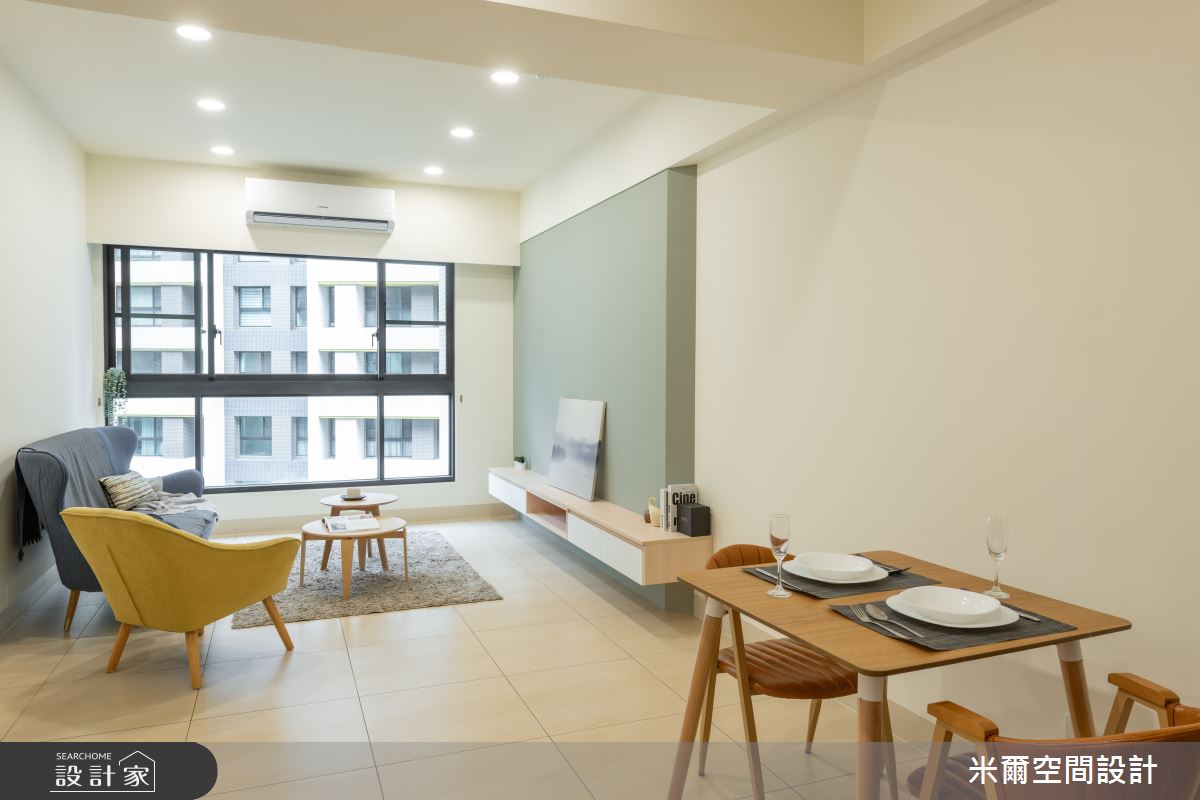 25坪新成屋(5年以下)＿北歐風客廳餐廳案例圖片＿米爾空間設計＿米爾_清美新穎_新竹竹東之15