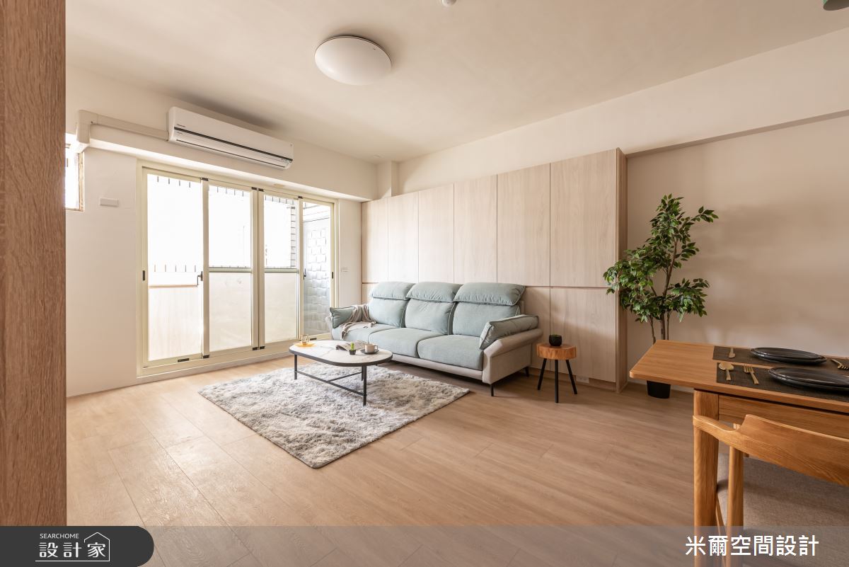 25坪中古屋(5~15年)＿北歐風客廳案例圖片＿米爾空間設計＿米爾_奶油天地_台中太平之2