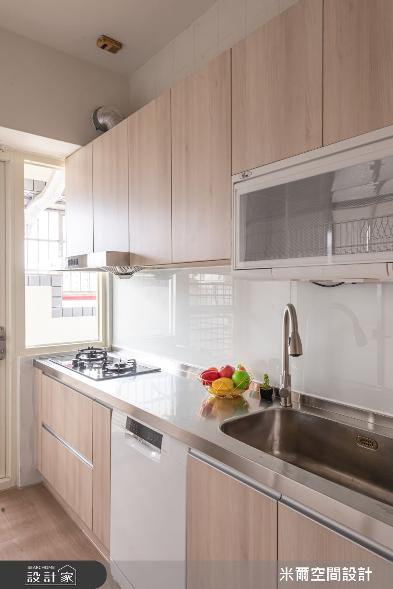 25坪中古屋(5~15年)＿北歐風廚房案例圖片＿米爾空間設計＿米爾_奶油天地_台中太平之10