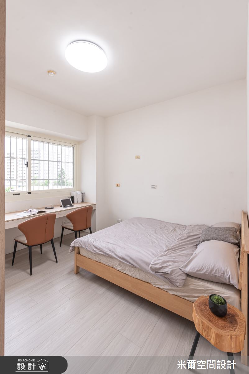 25坪中古屋(5~15年)＿北歐風臥室案例圖片＿米爾空間設計＿米爾_奶油天地_台中太平之14