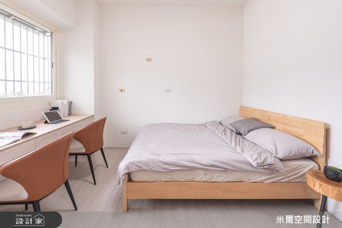 25坪中古屋(5~15年)＿北歐風臥室案例圖片＿米爾空間設計＿米爾_奶油天地_台中太平之15