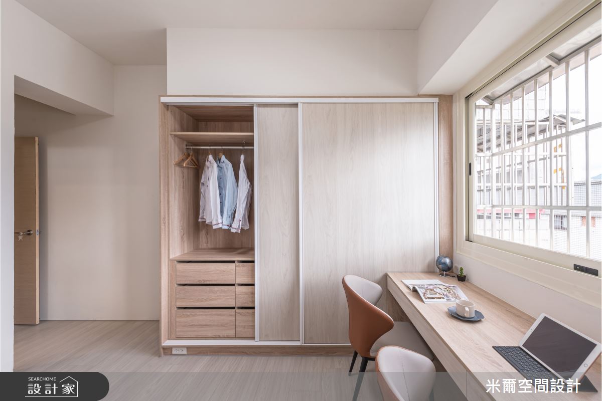 25坪中古屋(5~15年)＿北歐風臥室案例圖片＿米爾空間設計＿米爾_奶油天地_台中太平之16